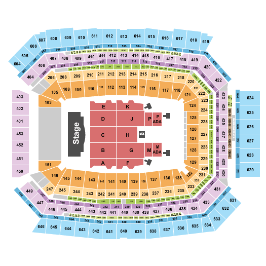 Lucas Oil Stadium Bruno Mars Seating Chart